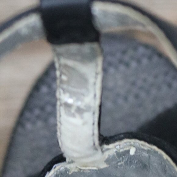 Sam Edelman Karly Black Leather Strappy Ankle Wrap Straw Wedge w Rope Trim Sz 7 - Picture 7 of 10